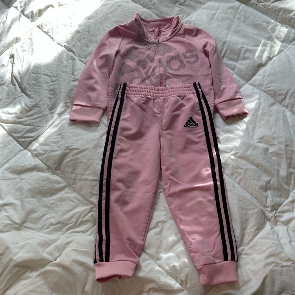 Adidas Light Pink Baby Tracksuit
